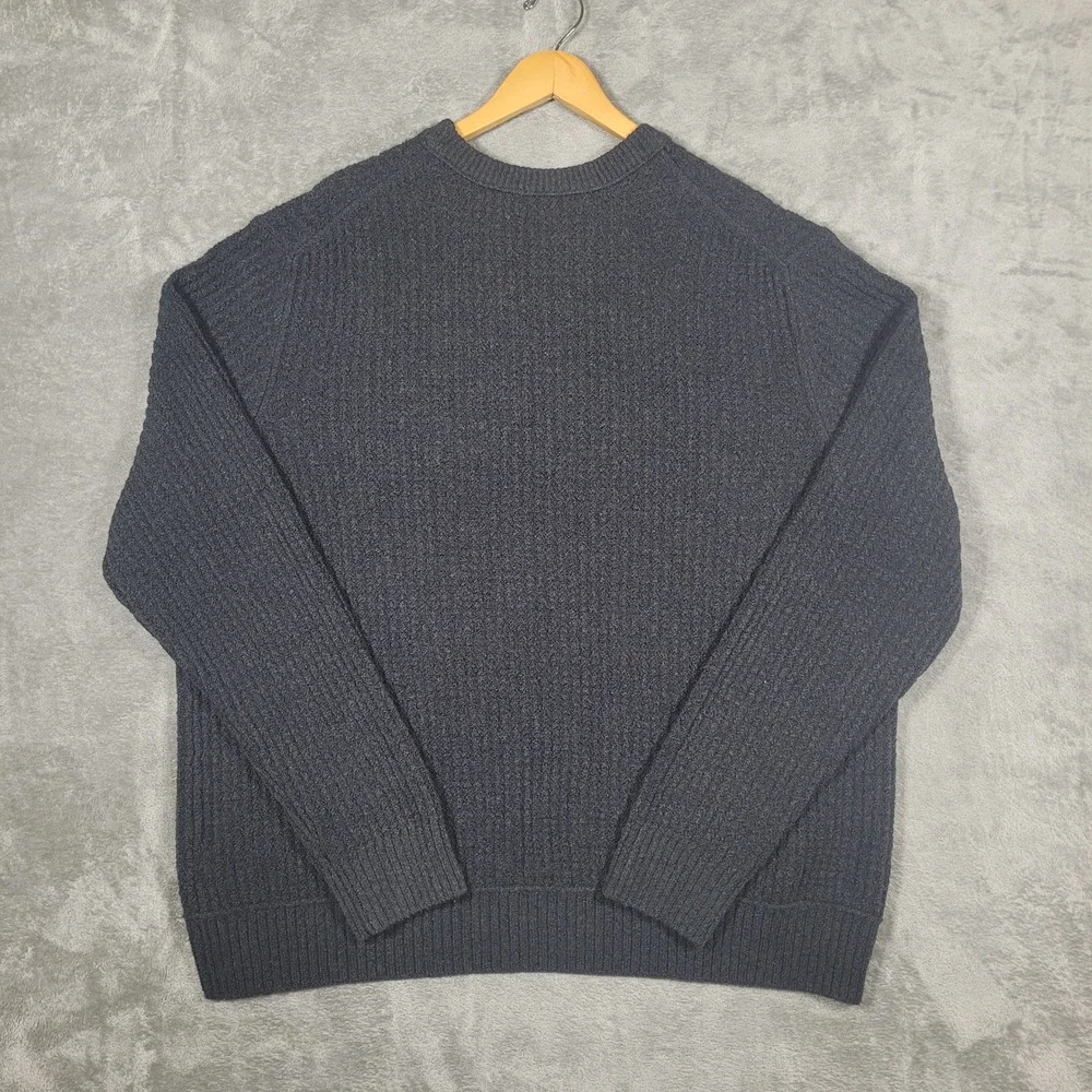 Banana Republic Sweater Mens XXL Tall Gray Crewneck Ribbed Cotton Blend NEW